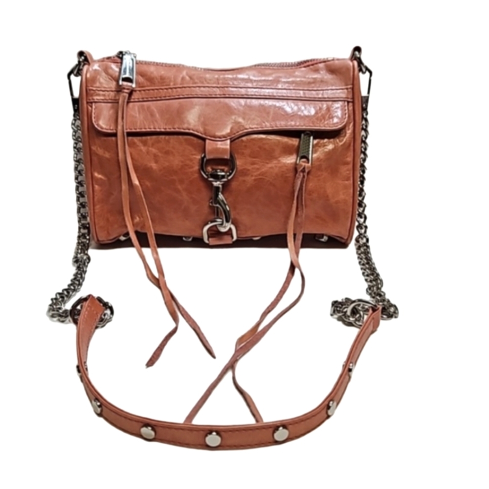 Rebecca Minkoff peach/coral leather crossbody bag